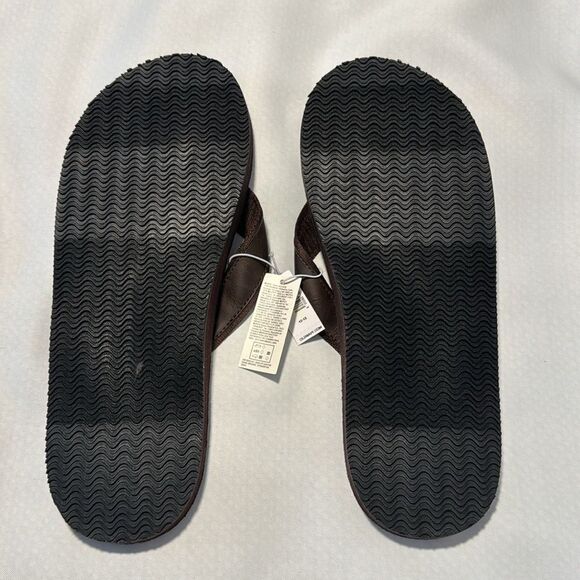 Brown Flip Flops Mens 12 13 Old Navy - Picture 2 of 2